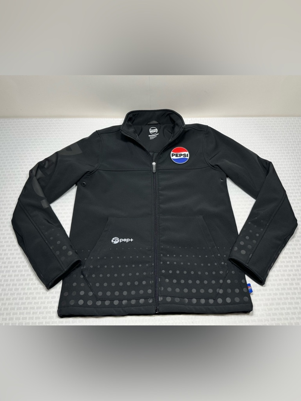 Pepsi Black Branded Softshell Jacket with Logo
